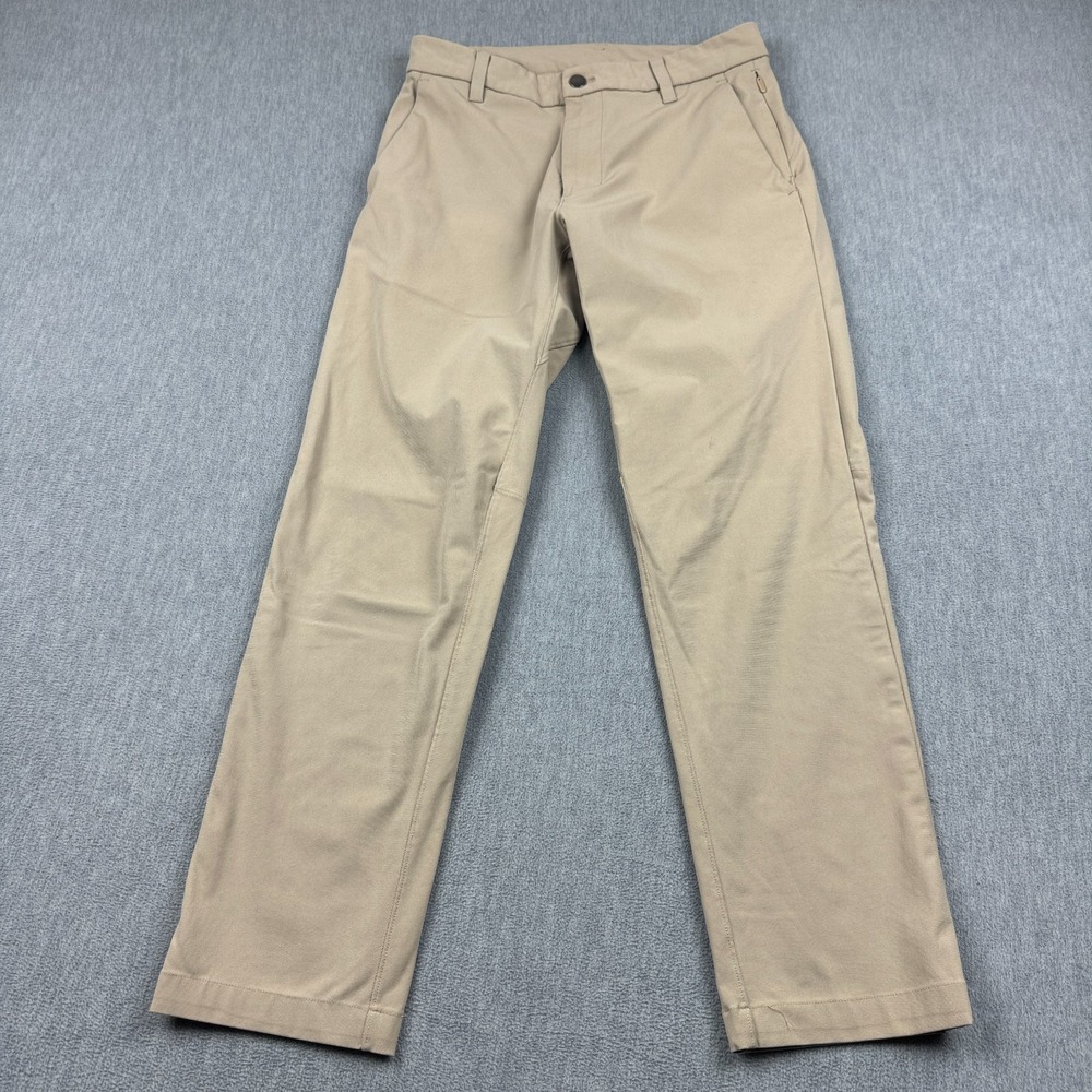 Lululemon‎ Pants Mens 28 Brown Commission Classic Chino Khaki Stretch Preppy